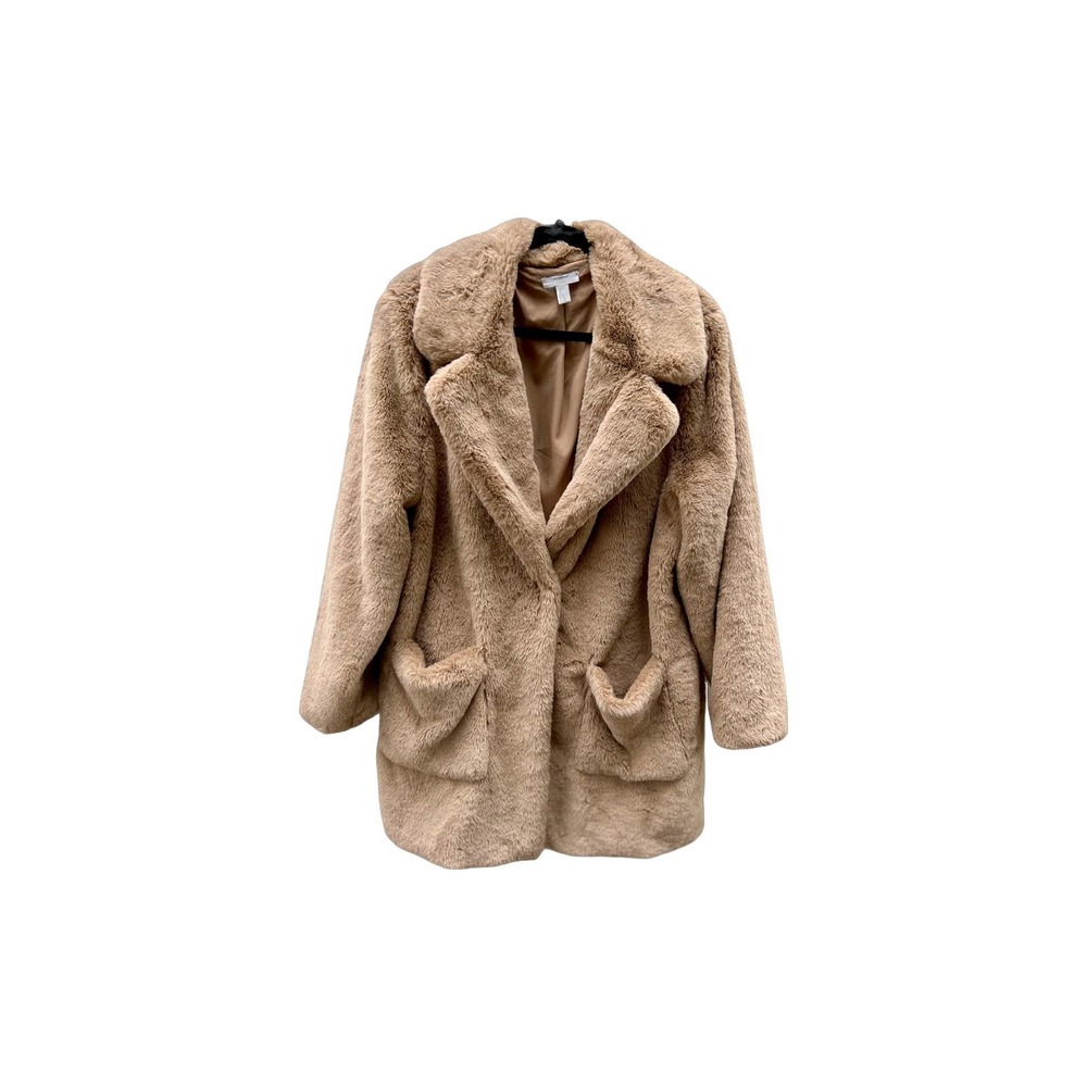 Nine West x Carla Santana Camel Faux Fur Coat
